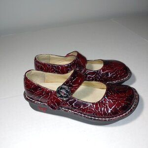 Alegria Paloma Mary Jane Comfort Shoes Red Wine Color Size 6